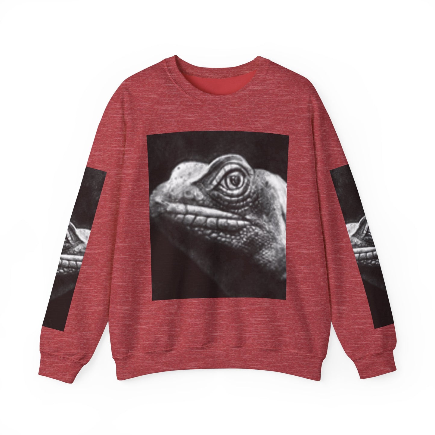 Unique Unisex Crewneck Sweatshirt with Bold Lizard Design