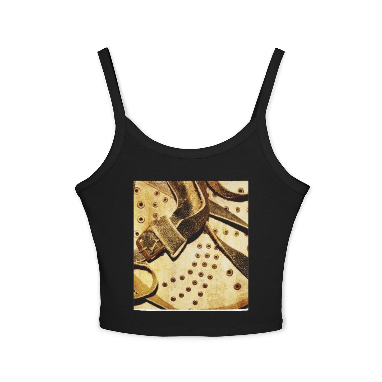 Artistic Women's Spaghetti Strap Tank Top - Stylish Summer Wear