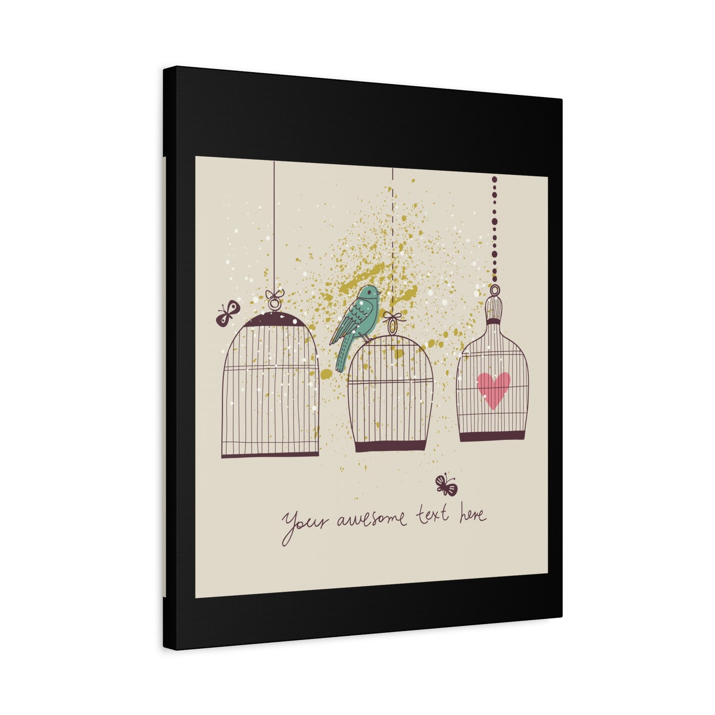 Whimsical Birdcage Canvas Wall Art - Personalized Home Decor