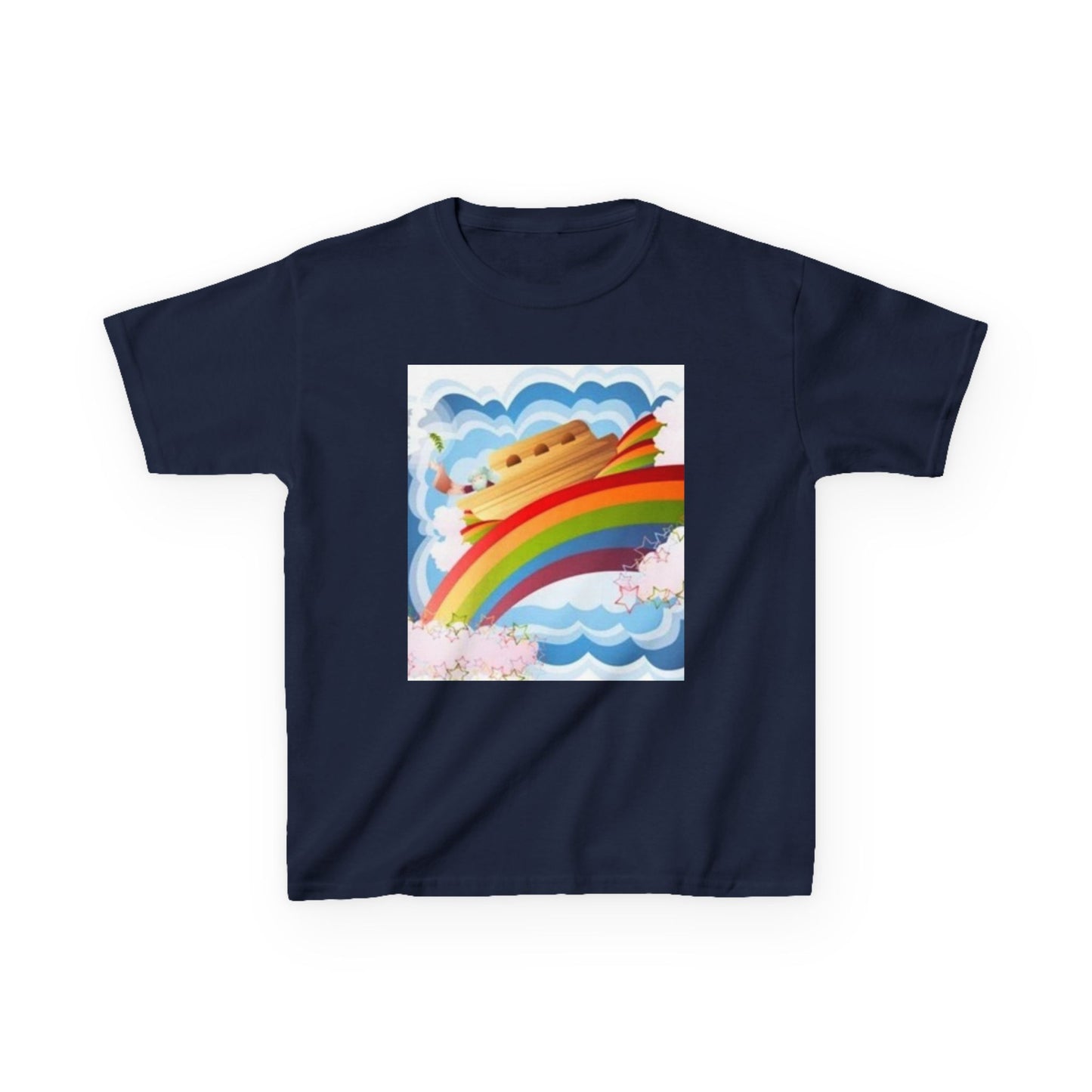 Rainbow Adventure Kids Heavy Cotton Tee - Fun & Colorful Design for Playful Days