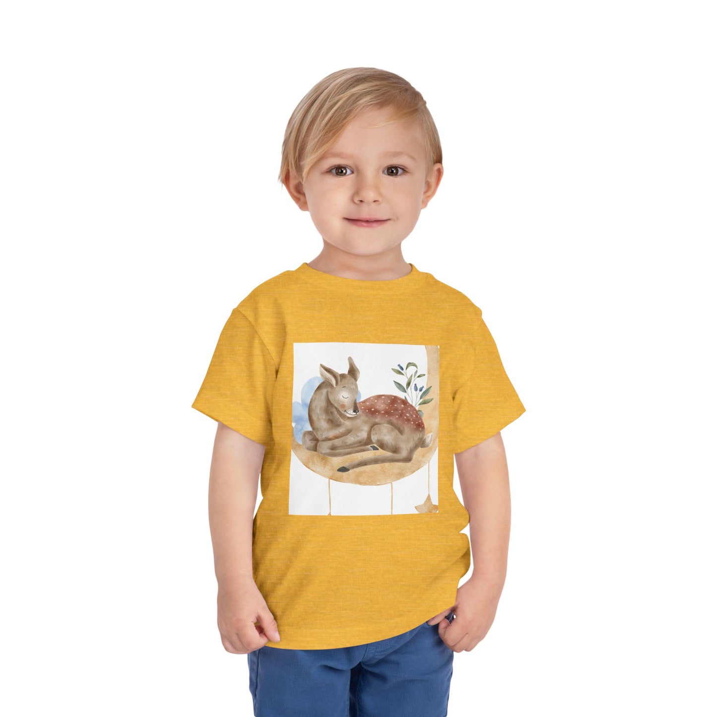 Whimsical Fawn Toddler Tee - Cute Short Sleeve Shirt for Kids