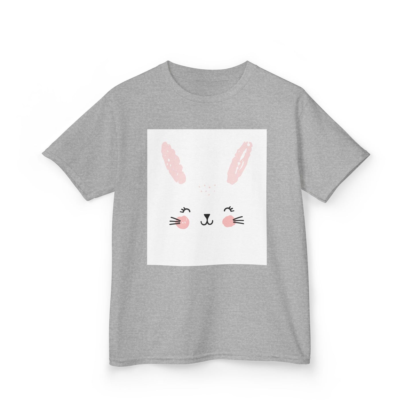 Adorable Bunny Kids Heavy Cotton Tee - Perfect for Easter & Everyday Fun