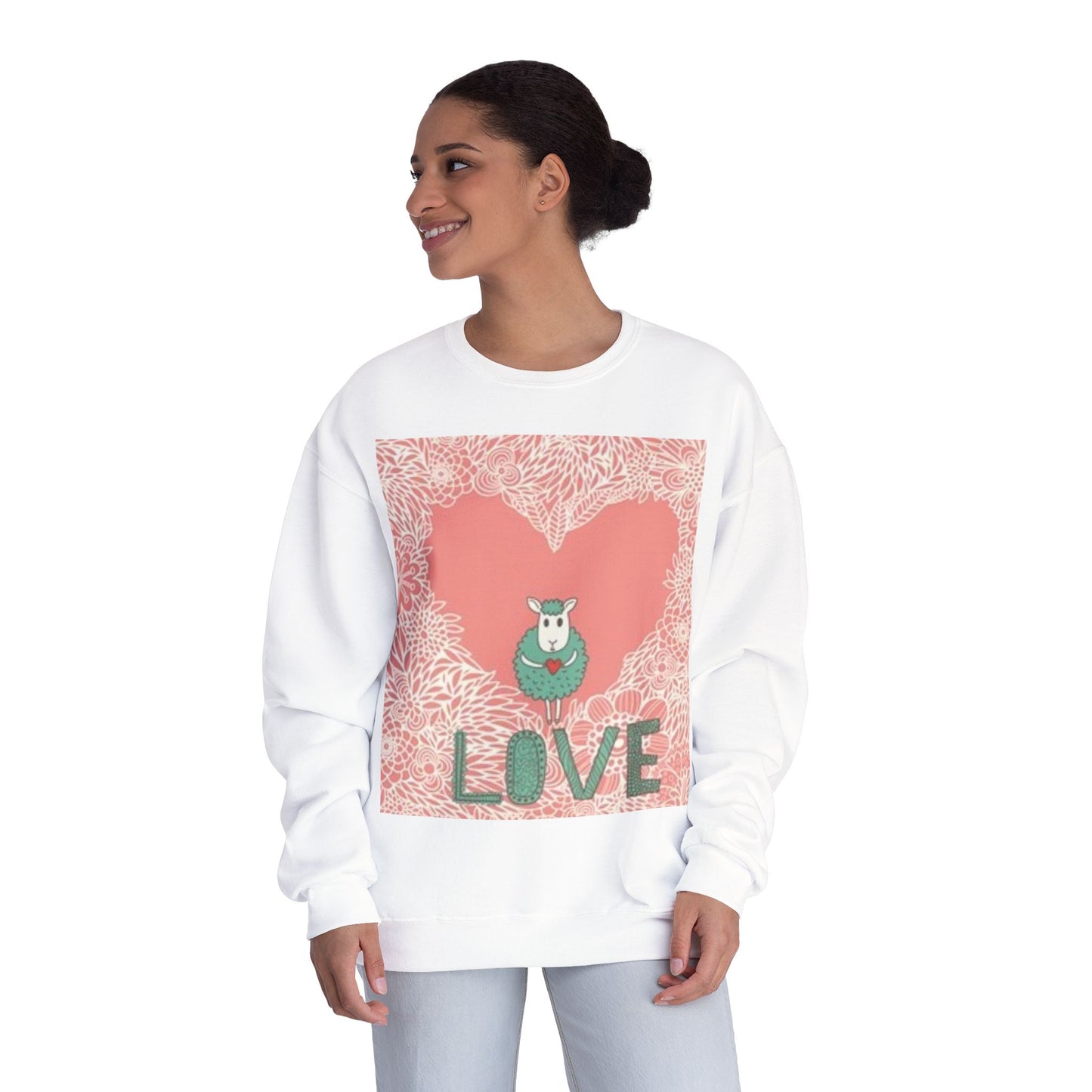 Love-Themed Unisex NuBlend® Crewneck Sweatshirt