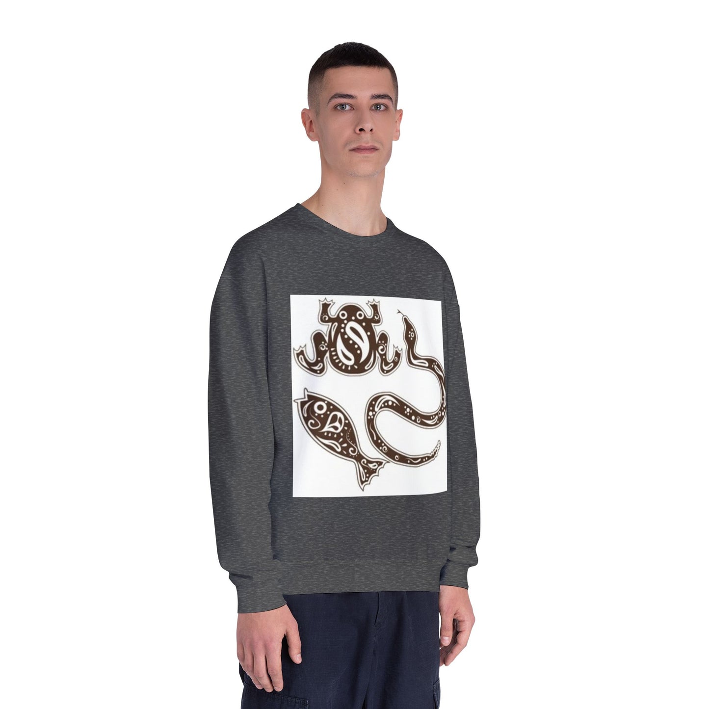 Whimsical Marine Life Unisex Crewneck Sweatshirt - Cozy Ocean-Inspired Apparel