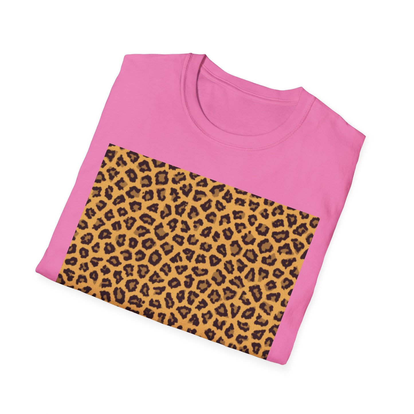 Leopard Print Unisex Softstyle T-Shirt - Trendy Casual Wear