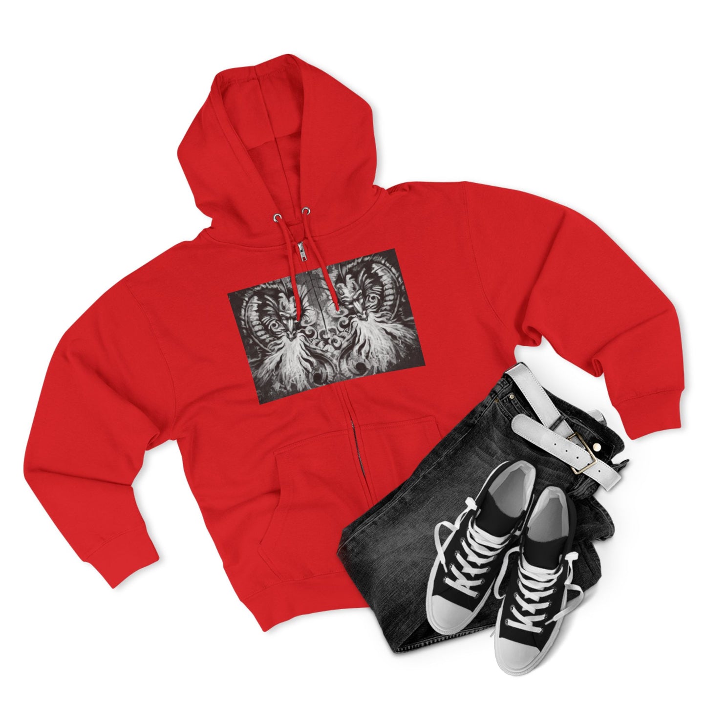 Colorful Artistic Unisex Zip Hoodie - Vibrant Design for Creative Souls