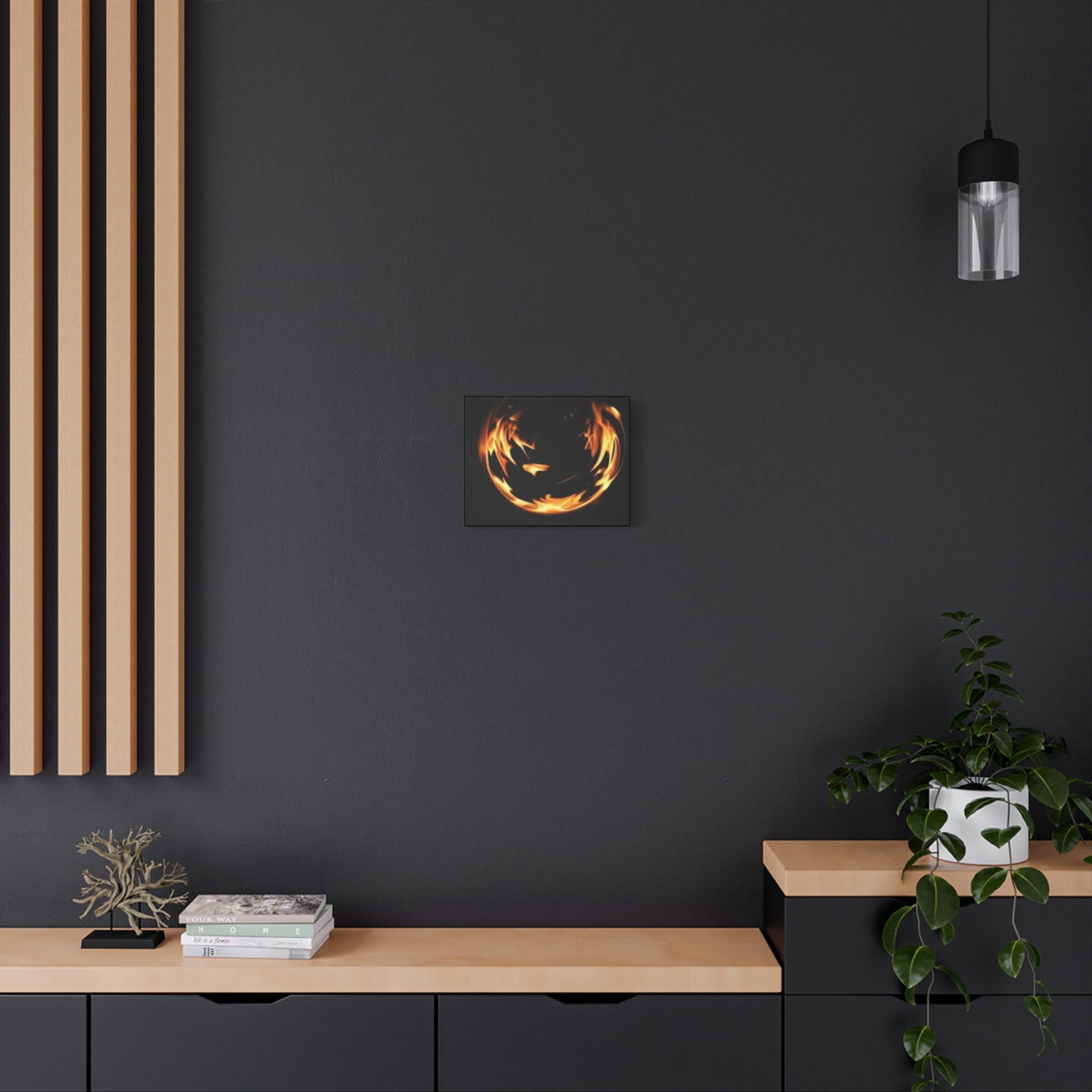 Fire Swirl Matte Canvas Art - Stretched 1.25" Gallery Wrap
