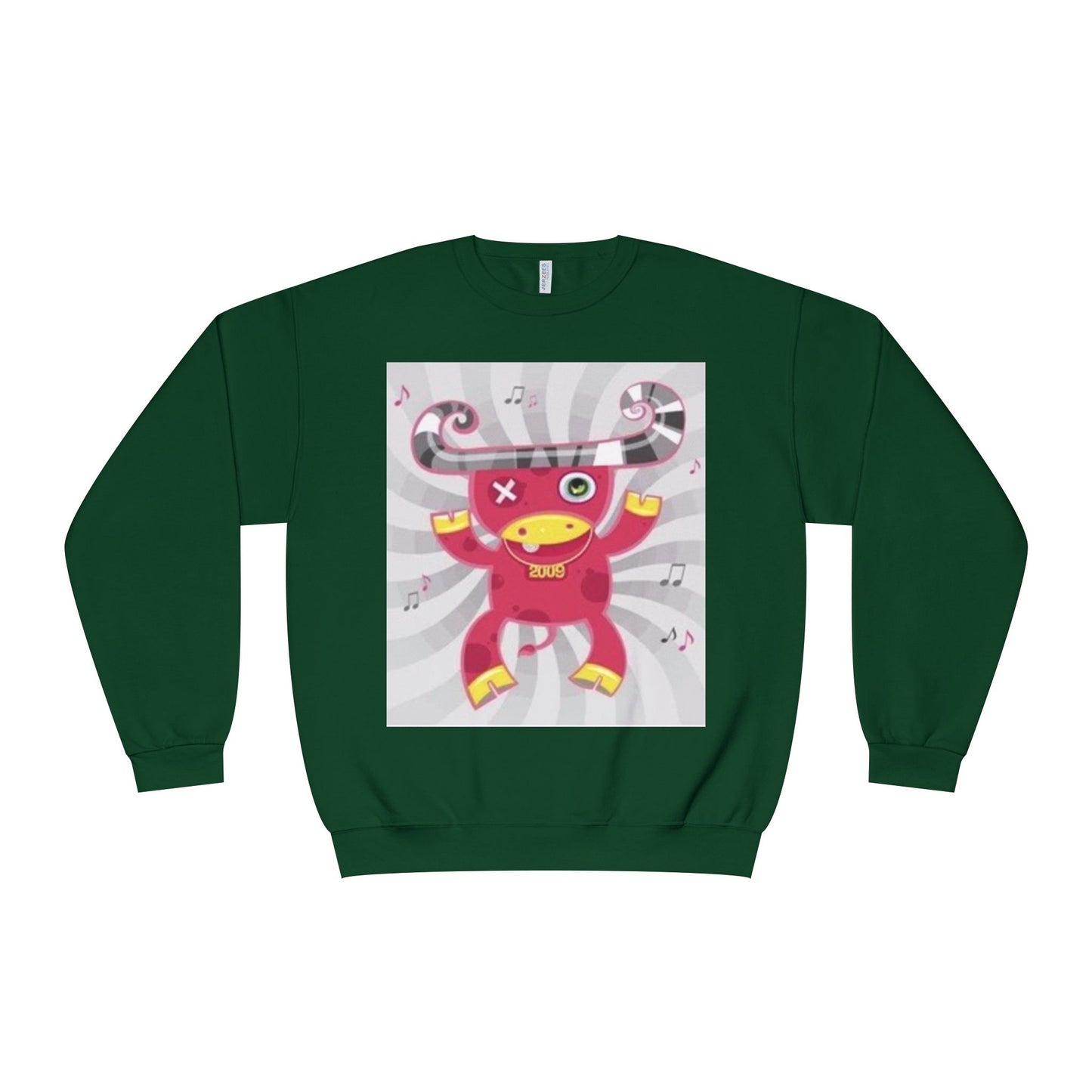 Fun Cartoon Monster Crewneck Sweatshirt - Unisex