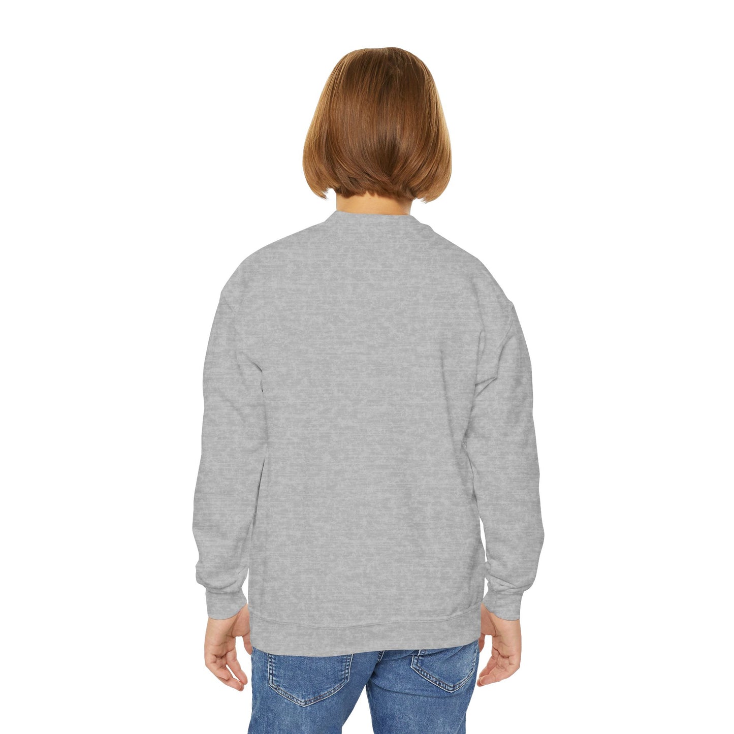 Youth Crewneck Sweatshirt - Stylish Black & White Bird Design