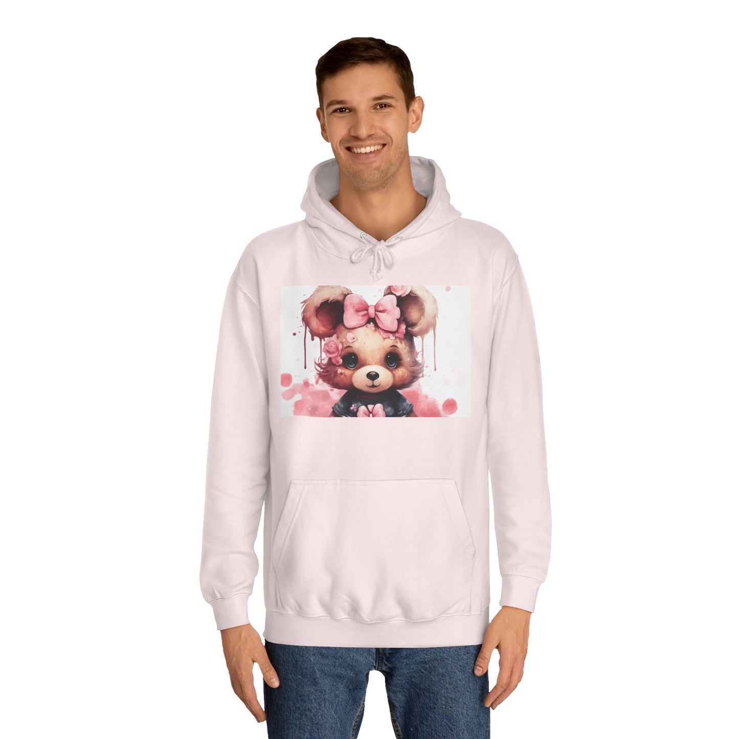 Unisex College Hoodie - Bold Graphic Design for Trendy Campus Style