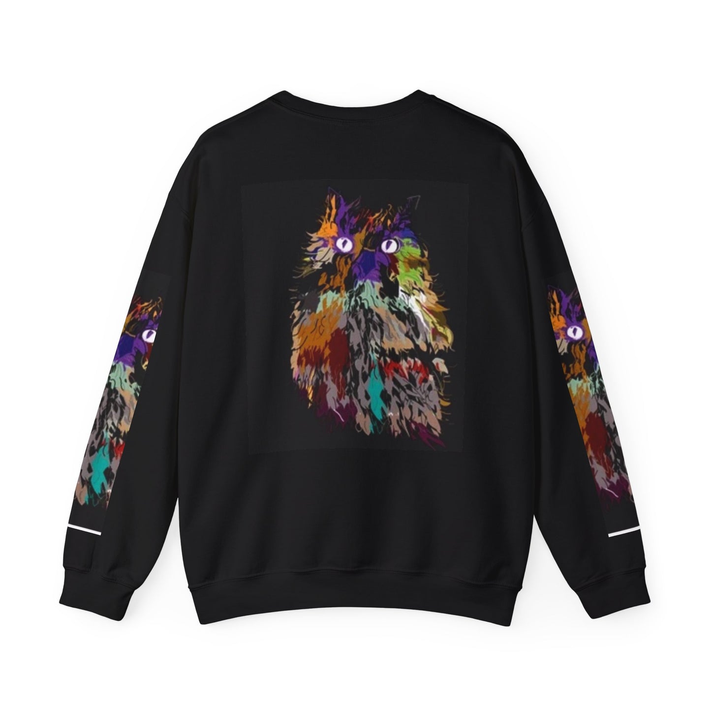 Colorful Owl Crewneck Sweatshirt - Unisex Heavy Blend™ - Cozy Art Wear for Animal Lovers