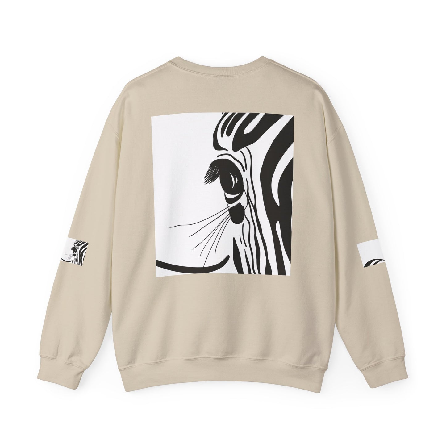 Artistically Designed Zebra Crewneck Sweatshirt - Perfect for Nature Lovers