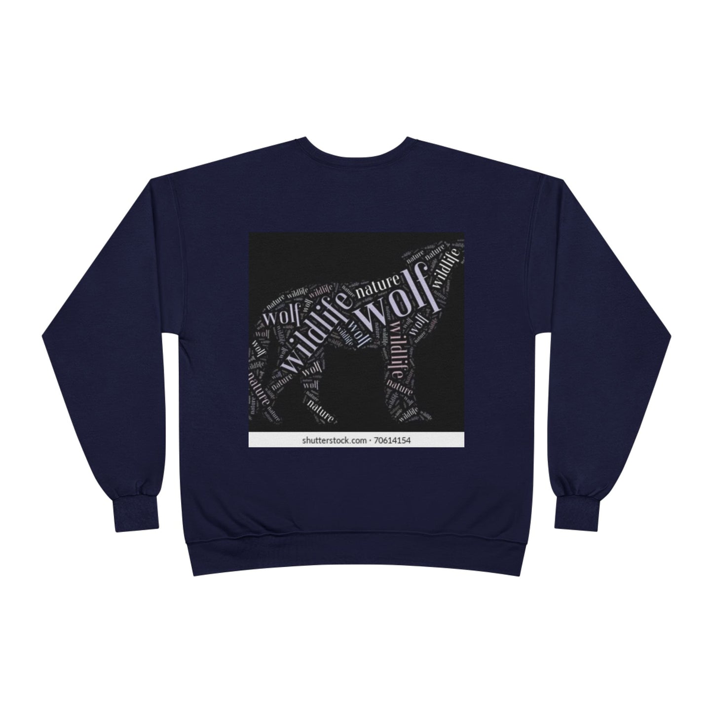 Unisex Eco-Friendly Wolf Graphic Crewneck Sweatshirt - Nature Lover Gift