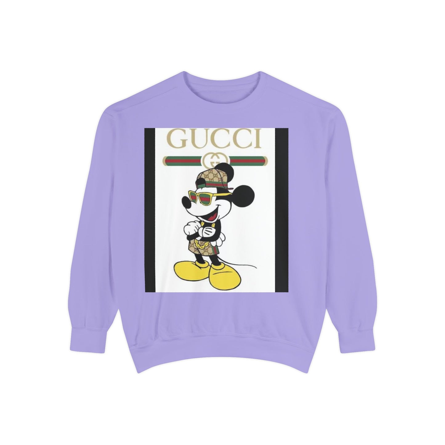 Mickey Mouse Gucci Streetwear Sweatshirt - Unisex Garment-Dyed