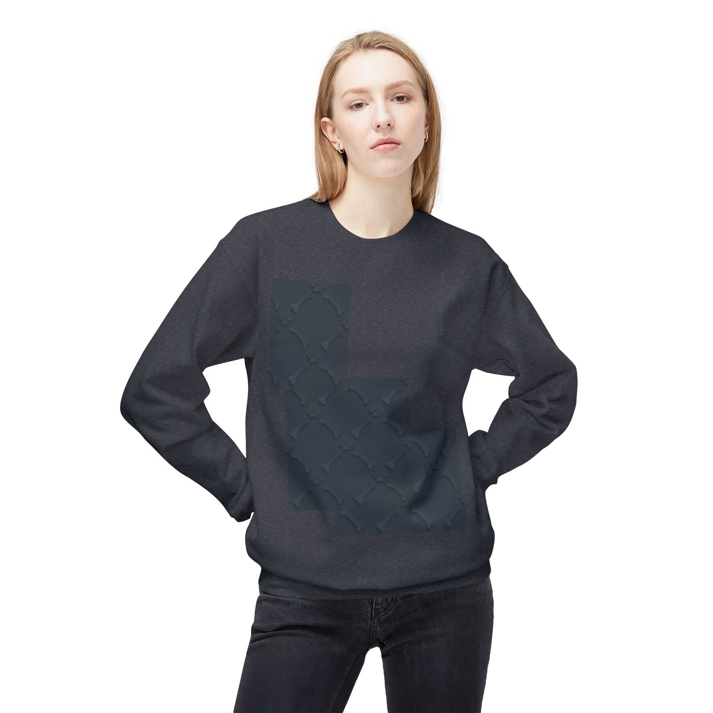 Minimalist Pet-Themed Crewneck Sweatshirt for Animal Lovers