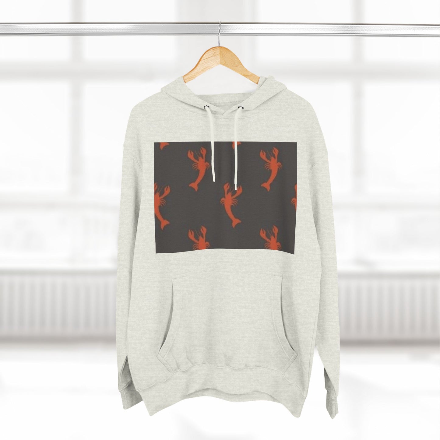 Lobster Print Fleece Hoodie - Perfect for Seafood Lovers