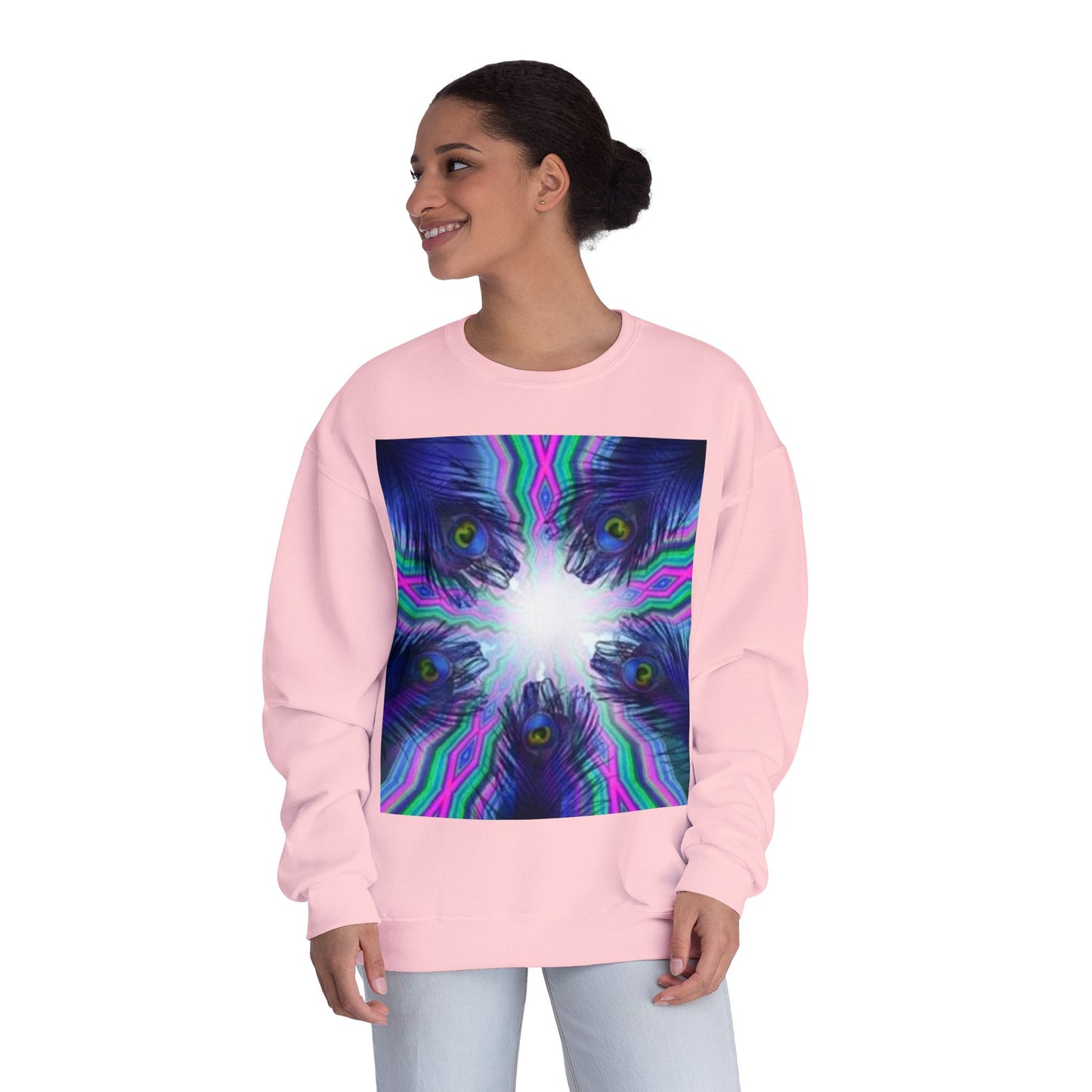 Psychedelic Art Crewneck Sweatshirt - Unisex Vibrant Graphic Sweatshirt
