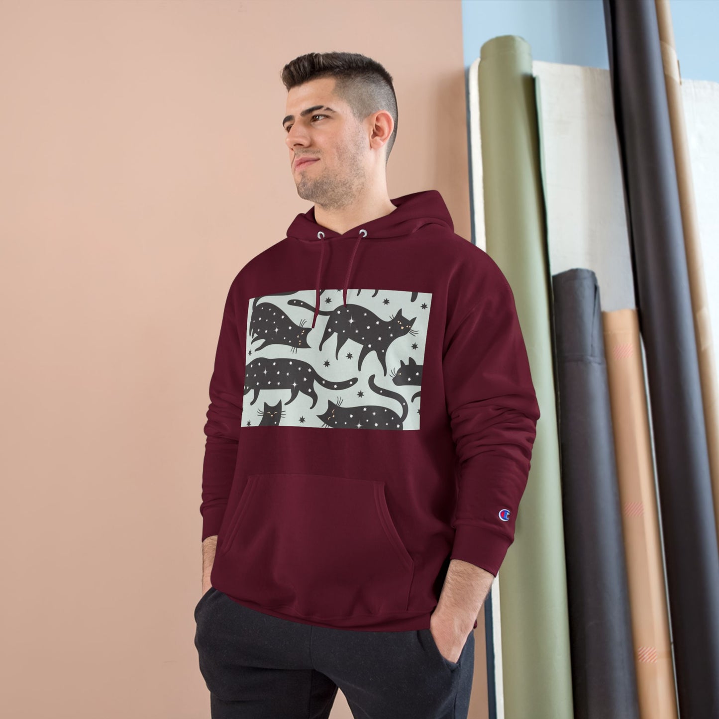 Cozy Cat Champion Hoodie - Perfect for Cat Lovers