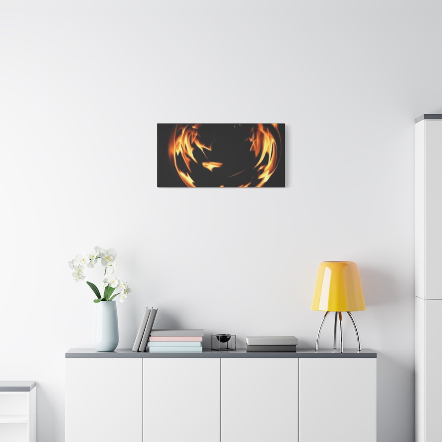 Fire Swirl Matte Canvas Art - Stretched 1.25" Gallery Wrap
