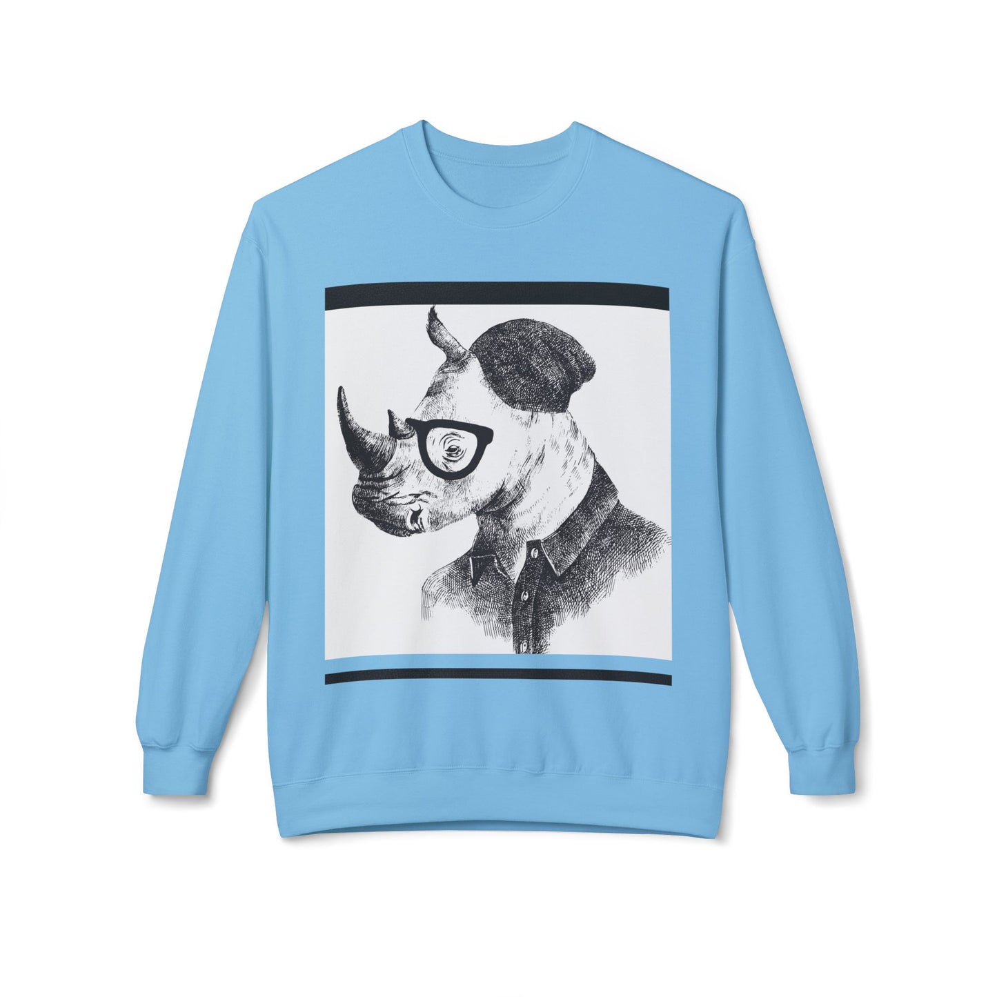 Cool Rhino and Sneakers Fleece Sweatshirt for Trendsetters