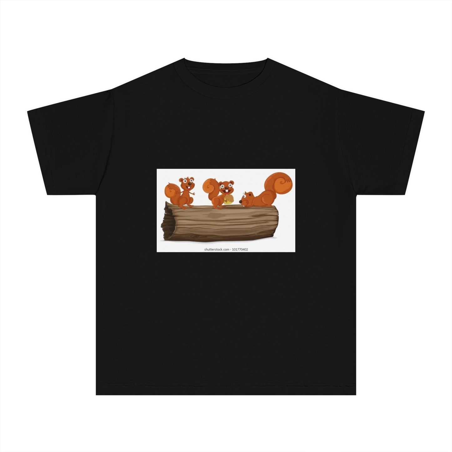 Playful Squirrel Youth Tee - Fun Animal Graphic T-Shirt for Kids
