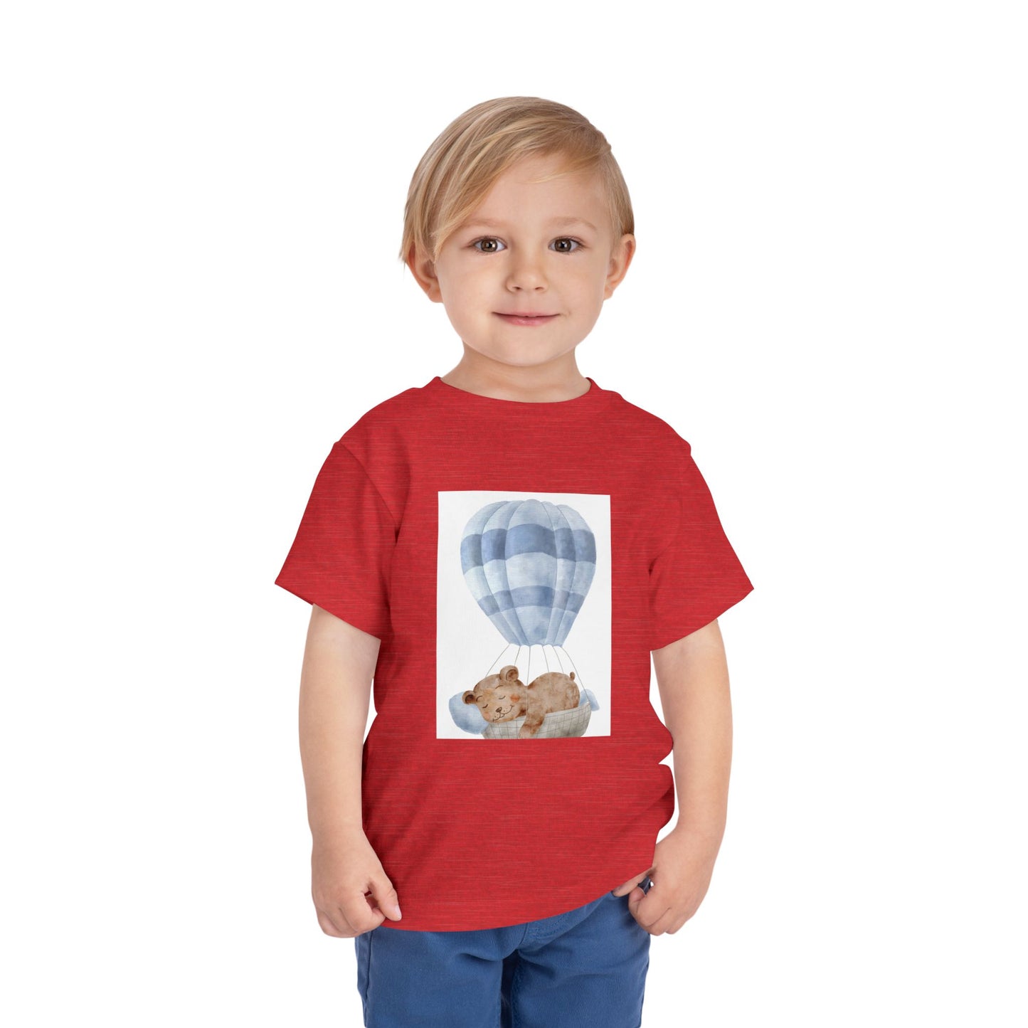 Cute Toddler Tee with Hot Air Balloon and Bear Design - Perfect for Playtime and Special Occasions