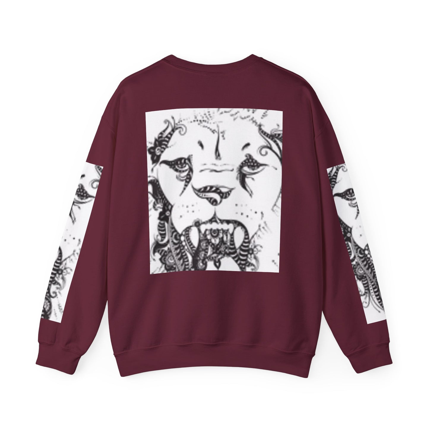 Wild Spirit Lion Graphic Crewneck Sweatshirt | Unisex Heavy Blend
