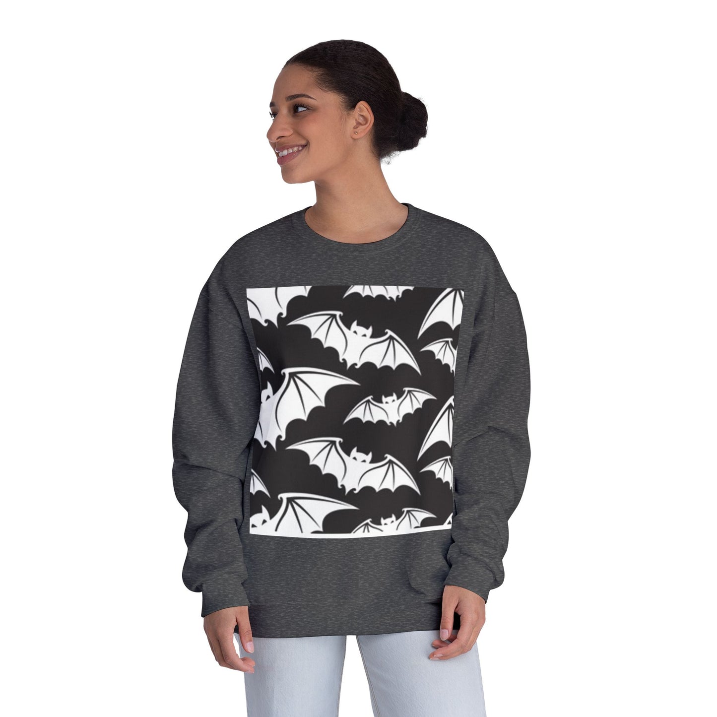 Bats in Flight Unisex Crewneck Sweatshirt - Cozy Halloween Spirit