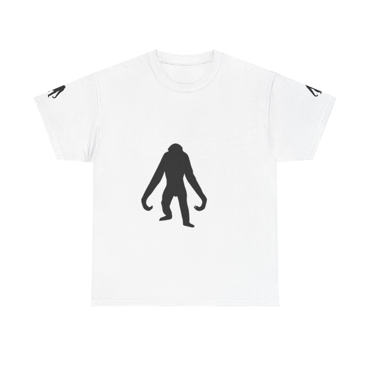 Unisex Heavy Cotton Tee - Bold Monkey Silhouette Tee for Animal Lovers