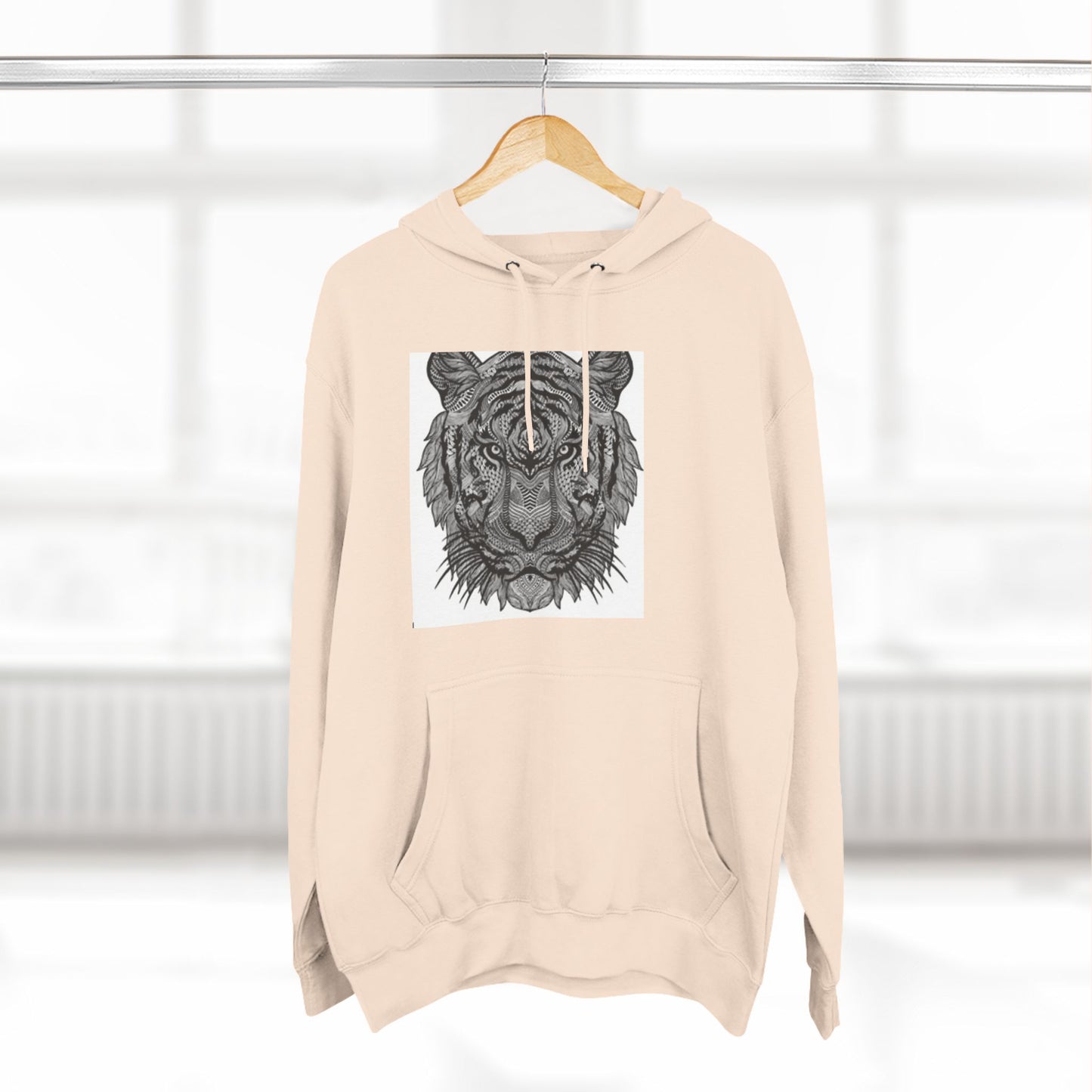 Majestic Tiger Hoodie - Cozy Three-Panel Fleece for Wildlife Lovers
