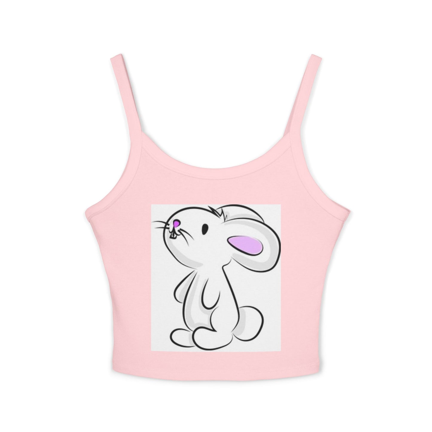 Cute Bunny Women's Spaghetti Strap Tank Top for Spring Fashion
