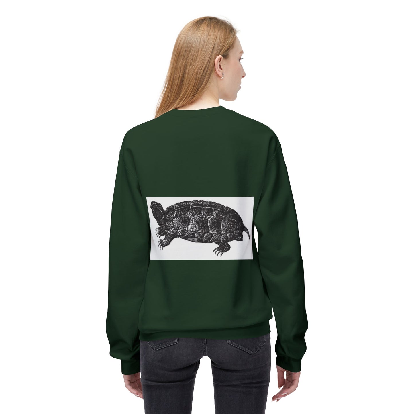 Turtle Design Unisex Fleece Crewneck Sweatshirt - Chill Vibes, Perfect Gift for Nature Lovers
