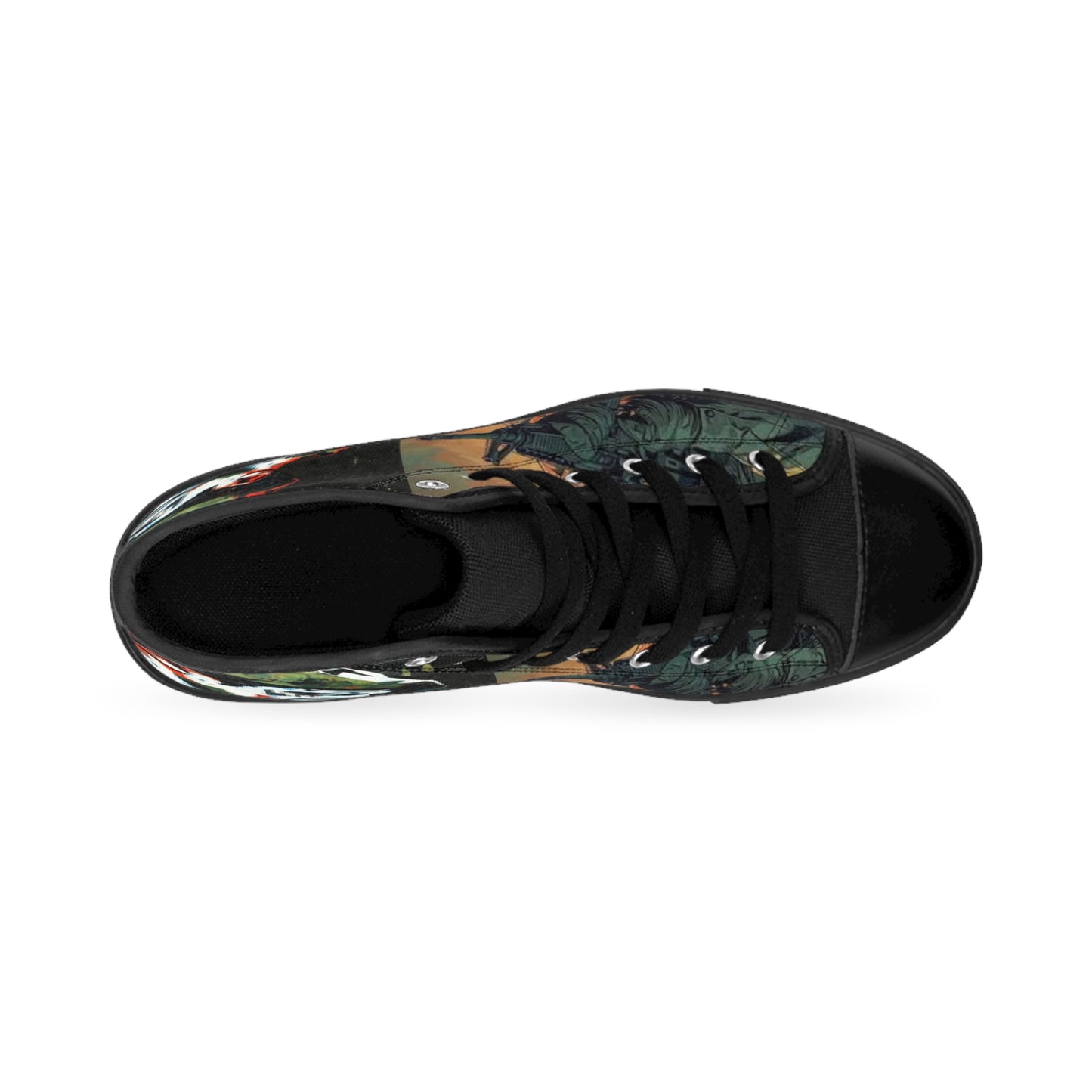 Artistic Graphic Sneakers for Men - Unique High-Top Street Style