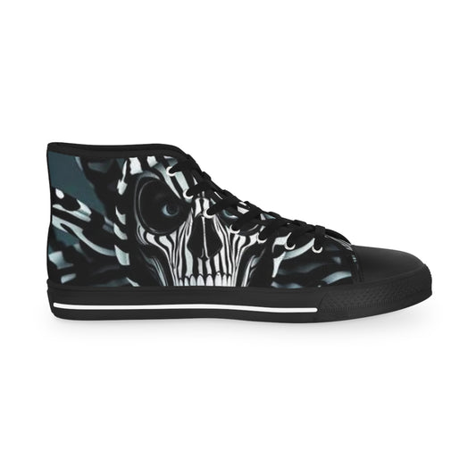 Edgy Skull High Top Sneakers for Men | Unique Graphic Footwear