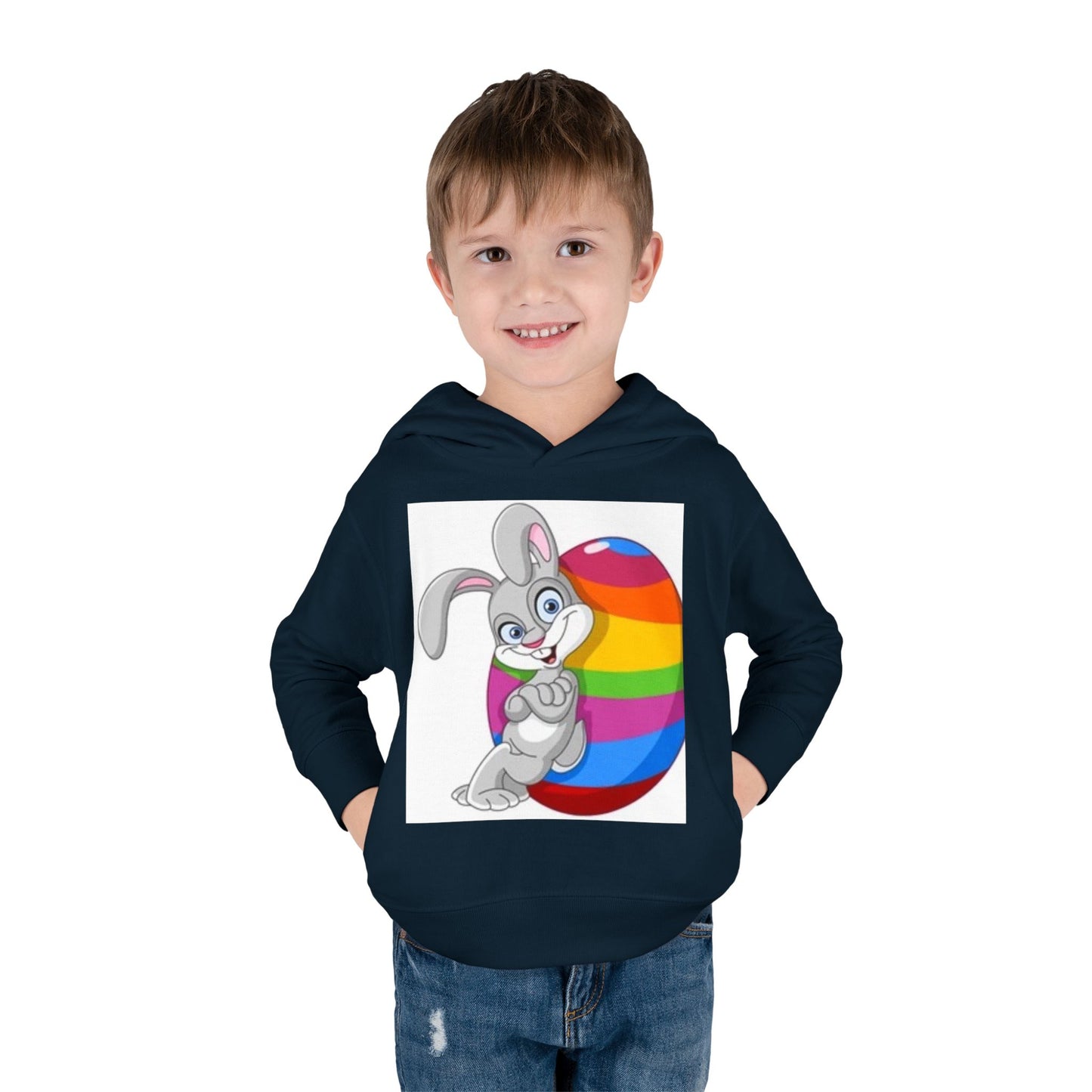 Colorful Easter Bunny Toddler Pullover Hoodie