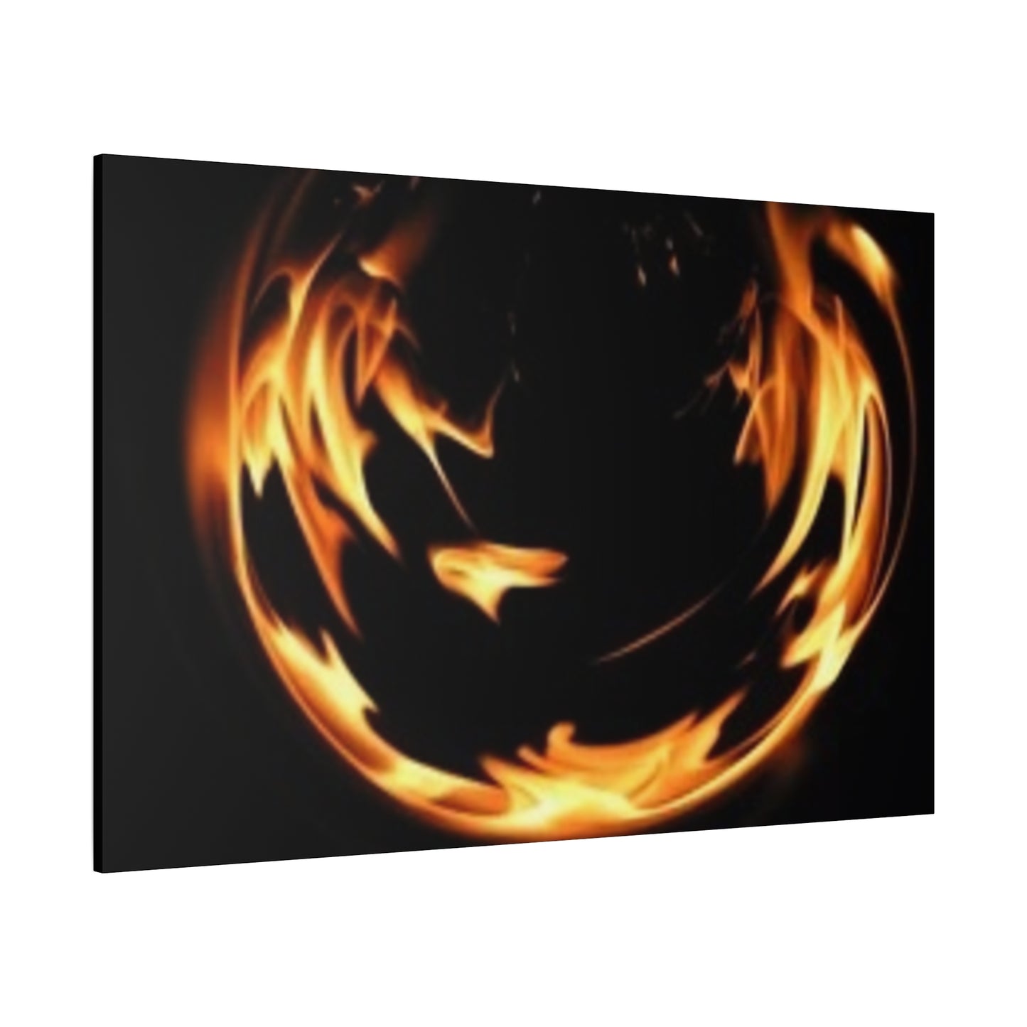 Fire Swirl Matte Canvas Art - Stretched 1.25" Gallery Wrap