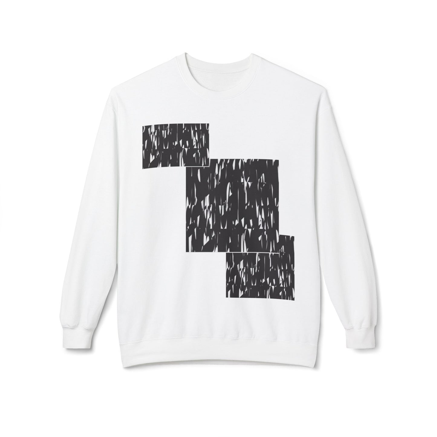 Modern Abstract Fleece Crewneck Sweatshirt - Cozy Unisex Apparel