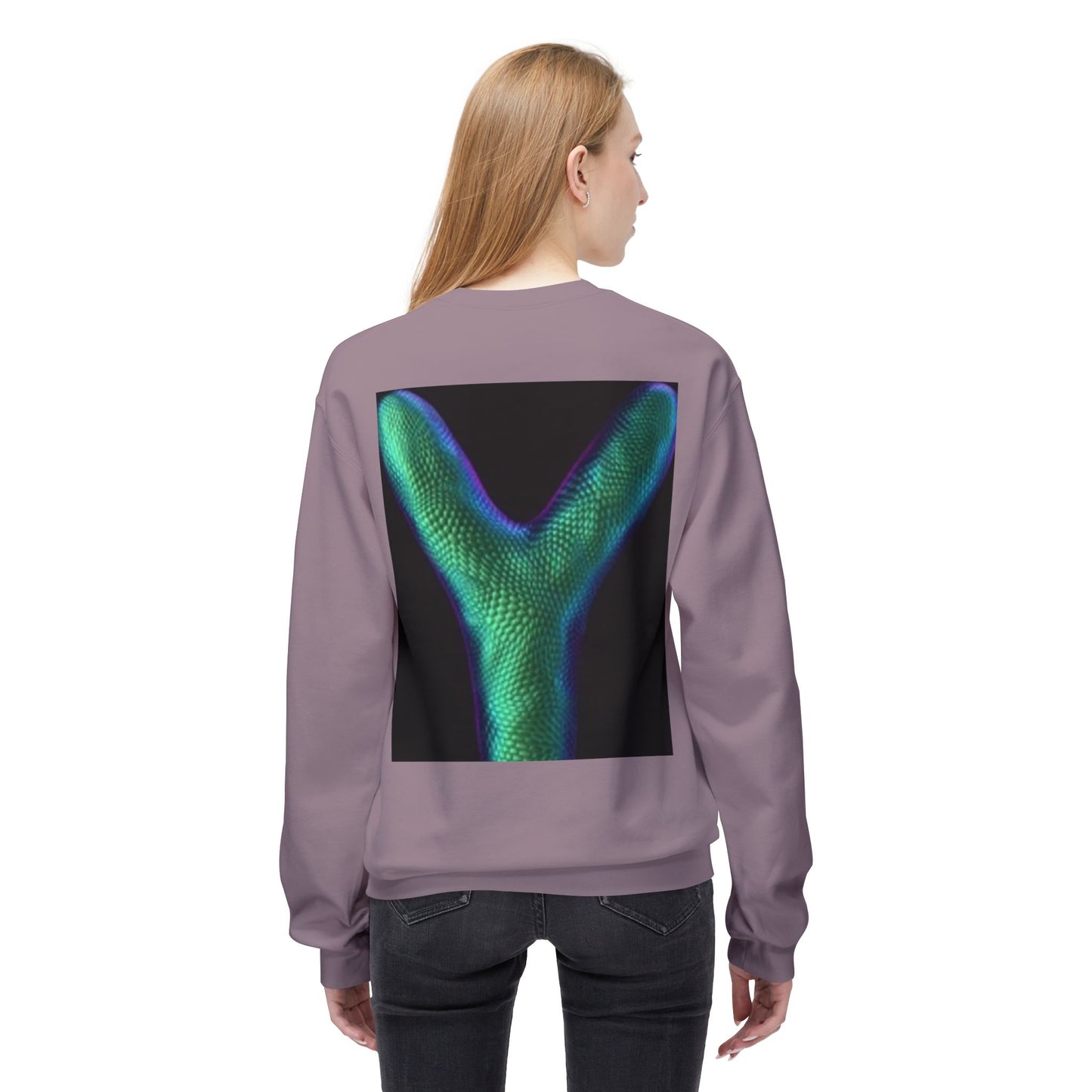 Unisex Y Graphic Fleece Crewneck Sweatshirt - Cozy Modern Style