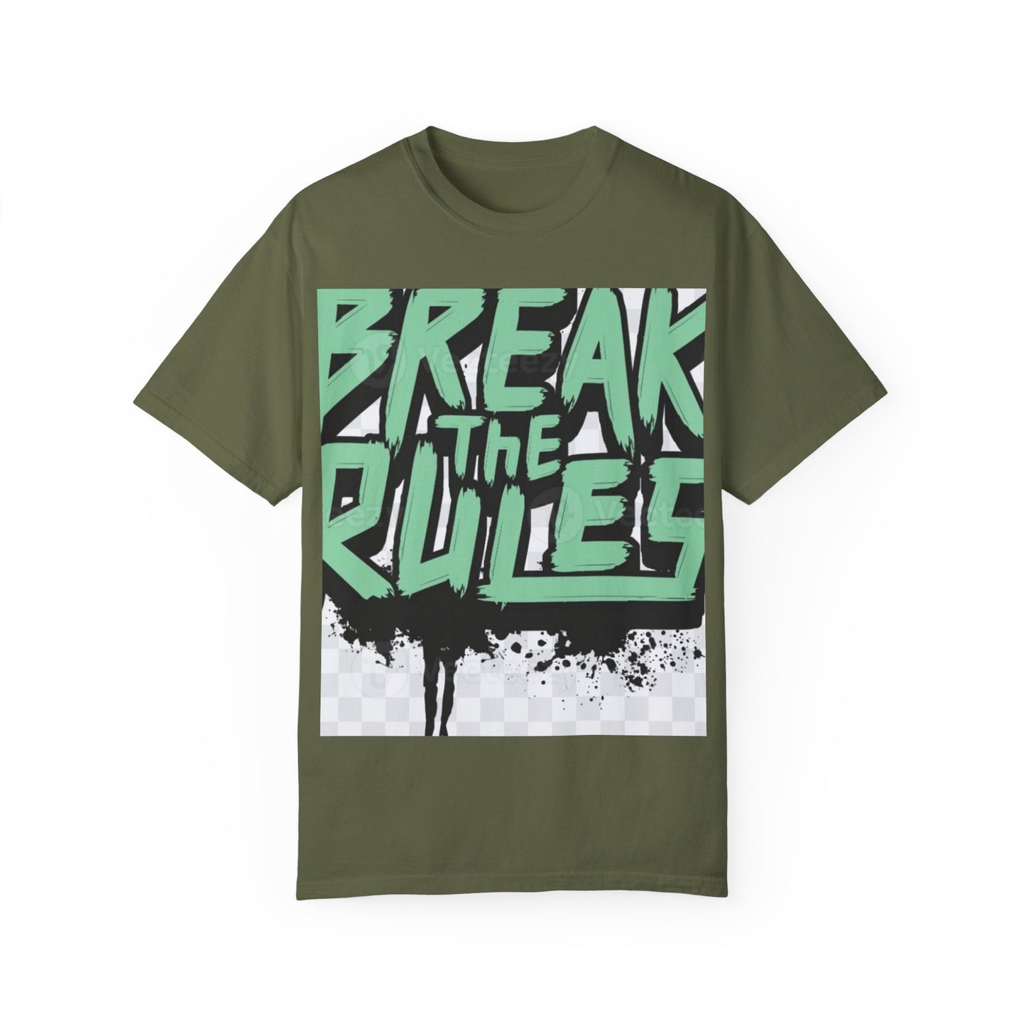 Unisex Garment-Dyed T-shirt - "Break the Rules" Graphic Tee for Creative Spirits