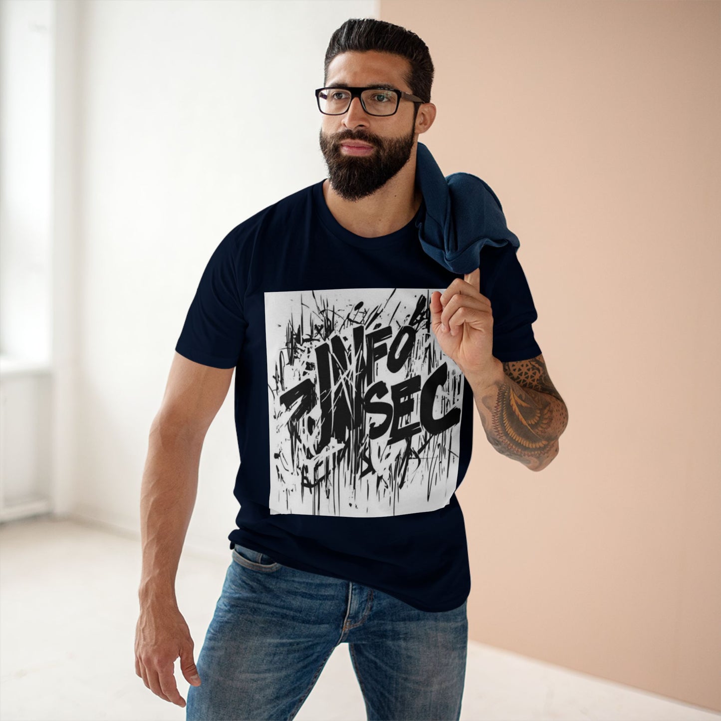 Trendy Graphic Tee with 'INFO SEC' Design – Perfect for Casual Wear or Cybersecurity Fans