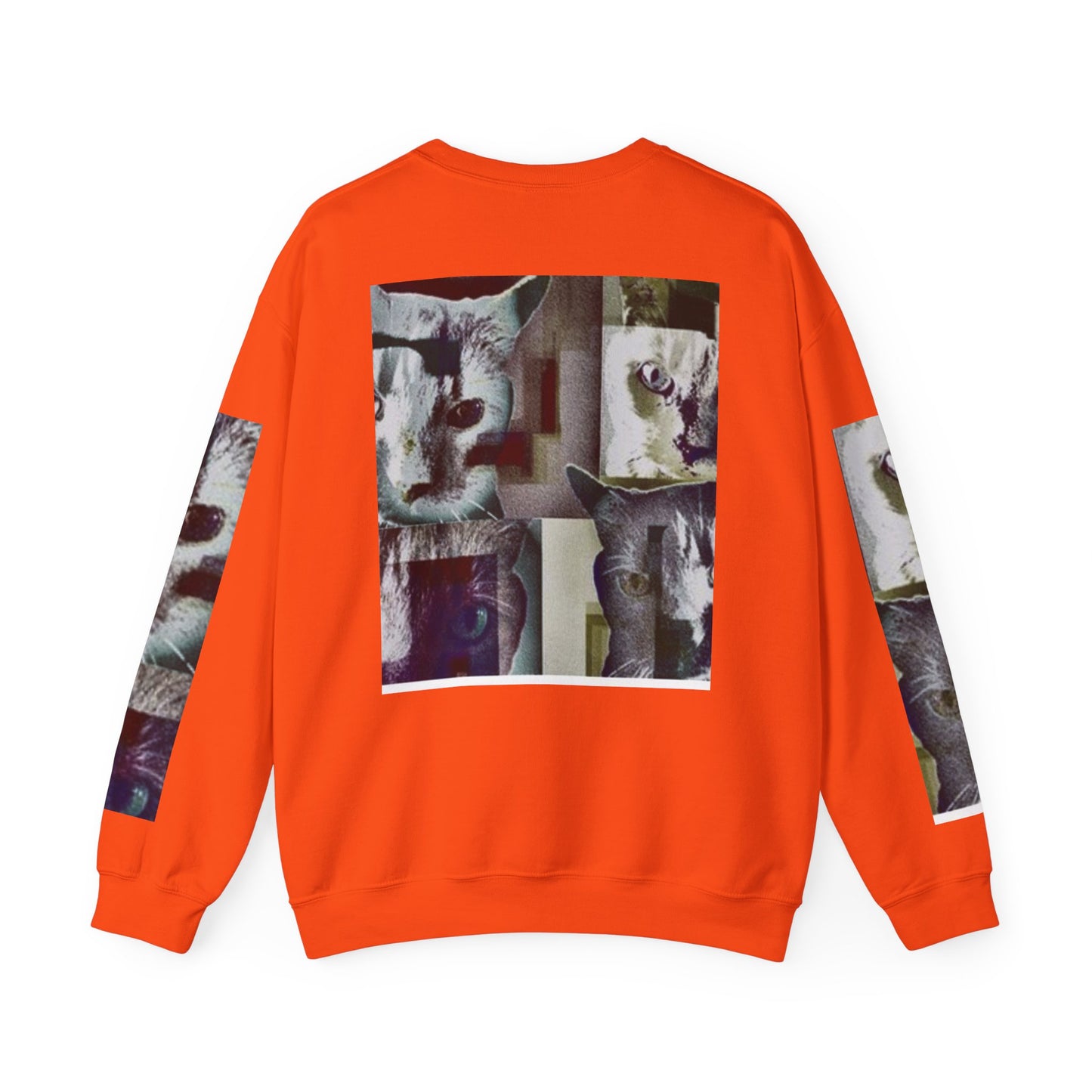 Cozy Cat Lover Crewneck Sweatshirt - Artistic Feline Design