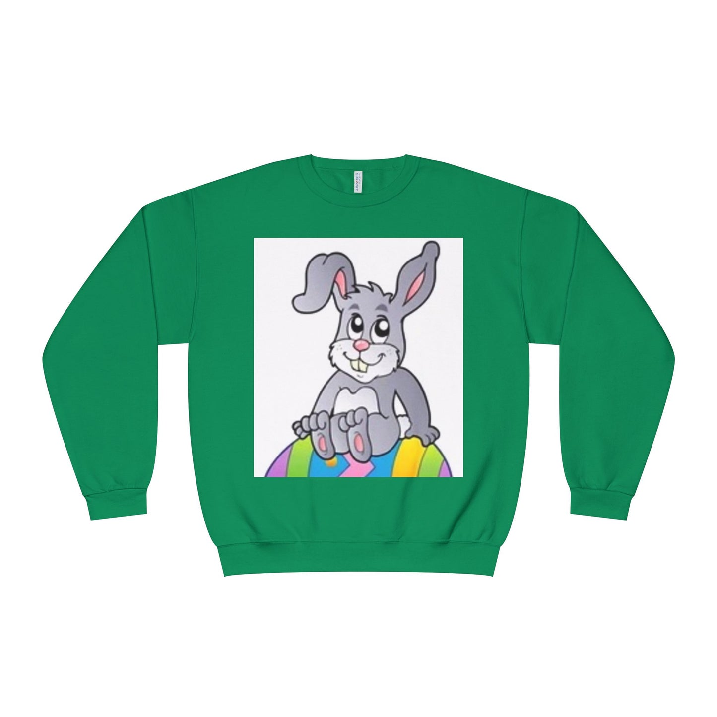 Cozy Rabbit Graphic Crewneck Sweatshirt - Perfect for Spring Celebrations