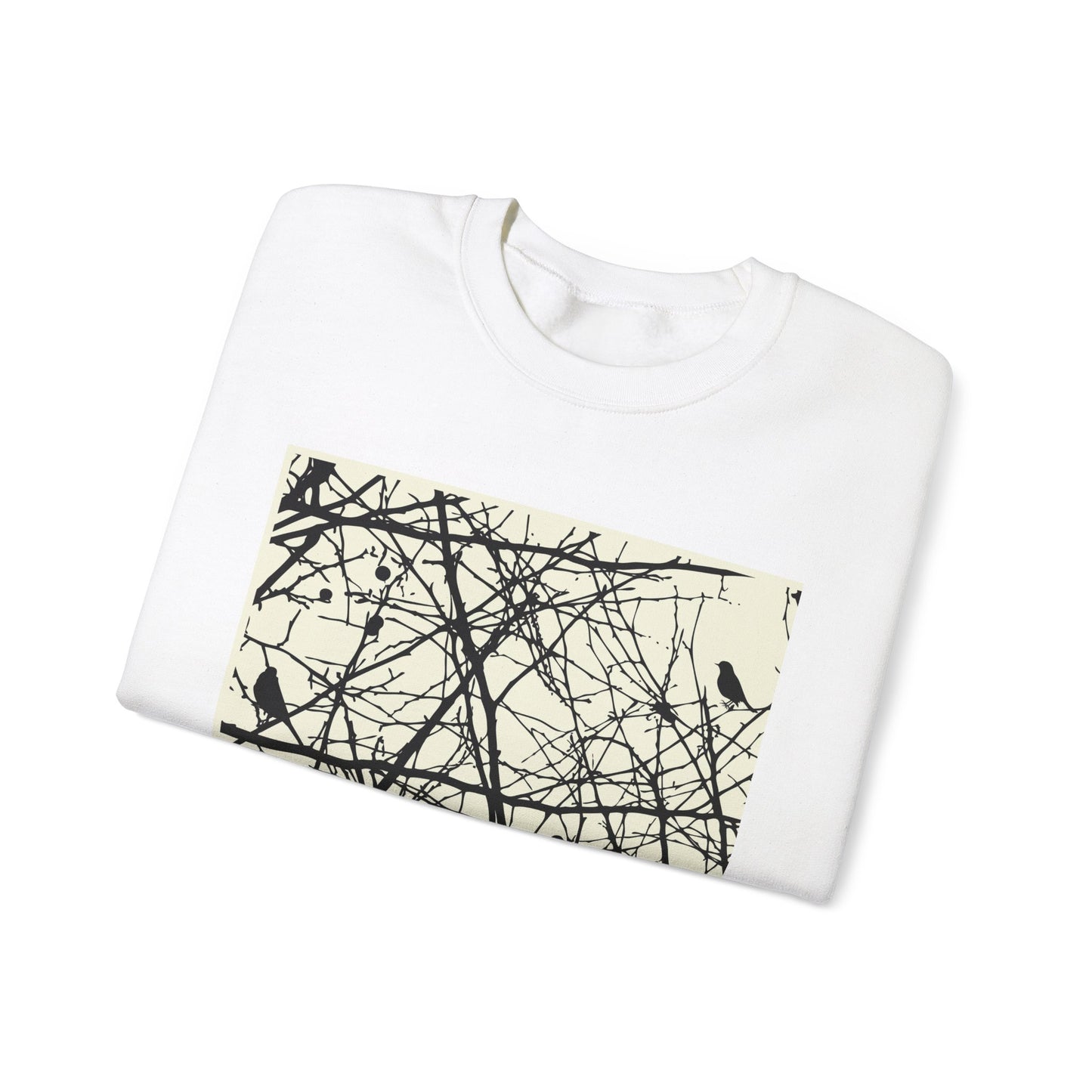 Nature-Inspired Unisex Crewneck Sweatshirt with Bird Print