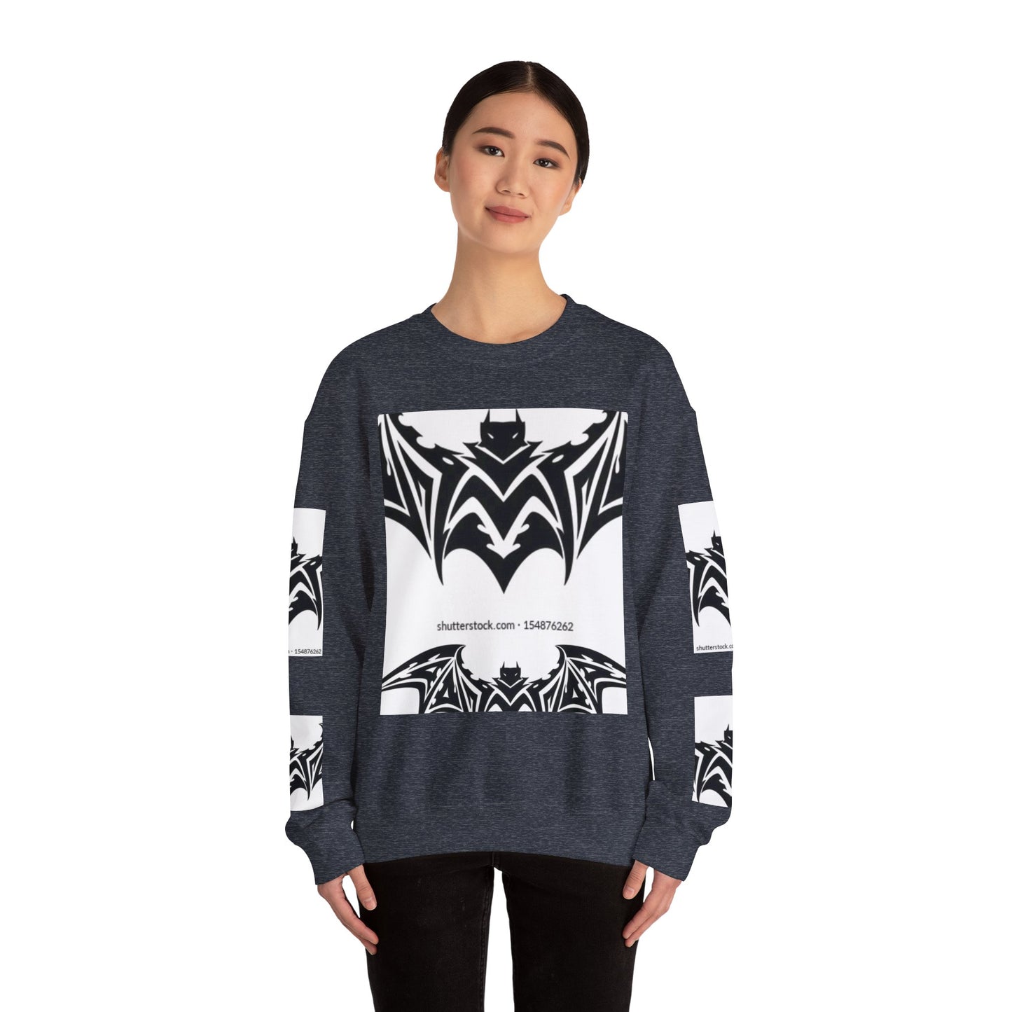 Gothic Bat Sweatshirt - Unisex Crewneck for Halloween & Casual Wear