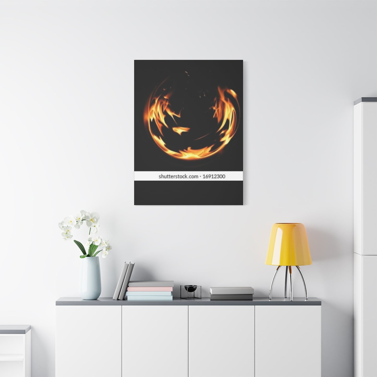 Fire Swirl Matte Canvas Art - Stretched 1.25" Gallery Wrap