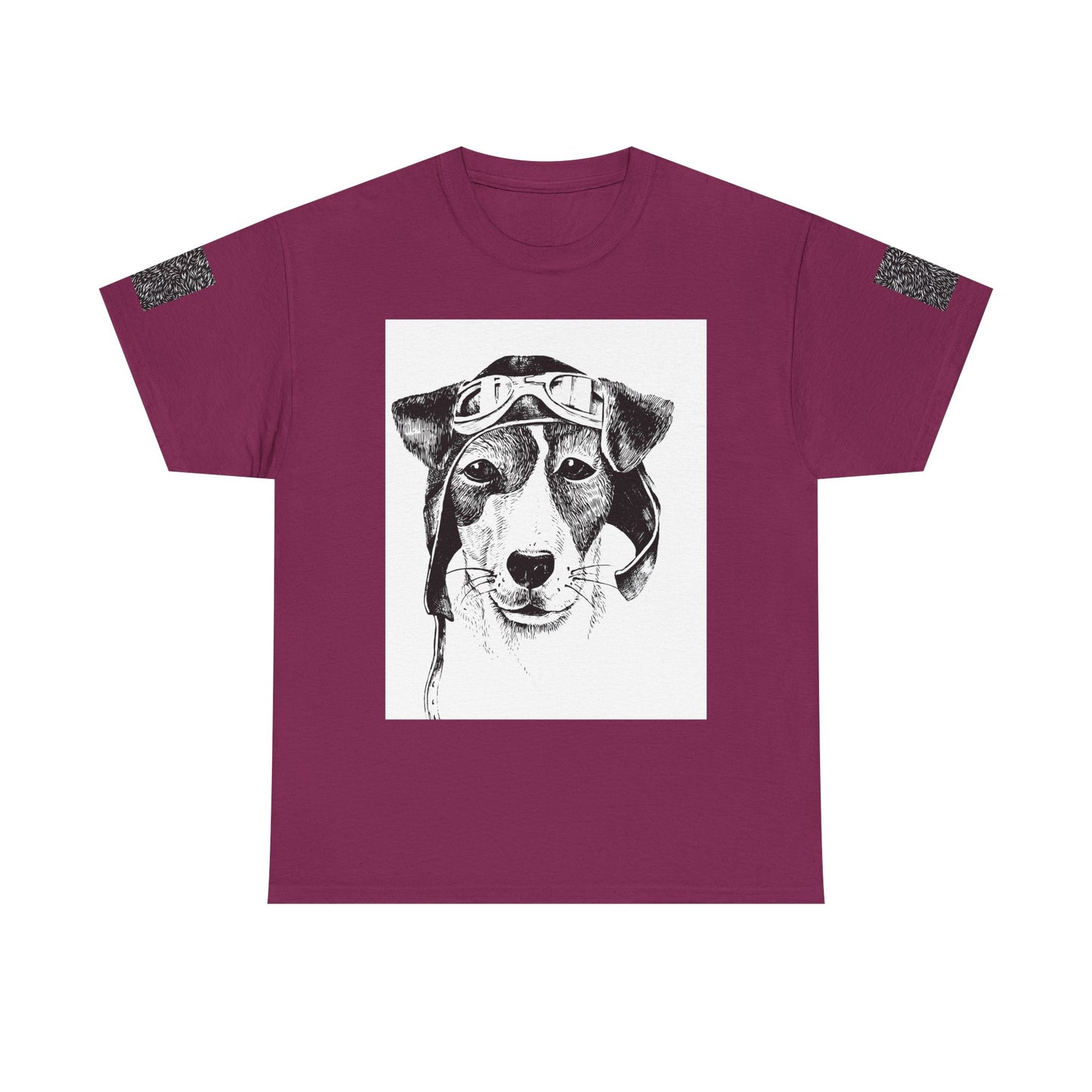 Vintage Aviator Dog Unisex Heavy Cotton Tee