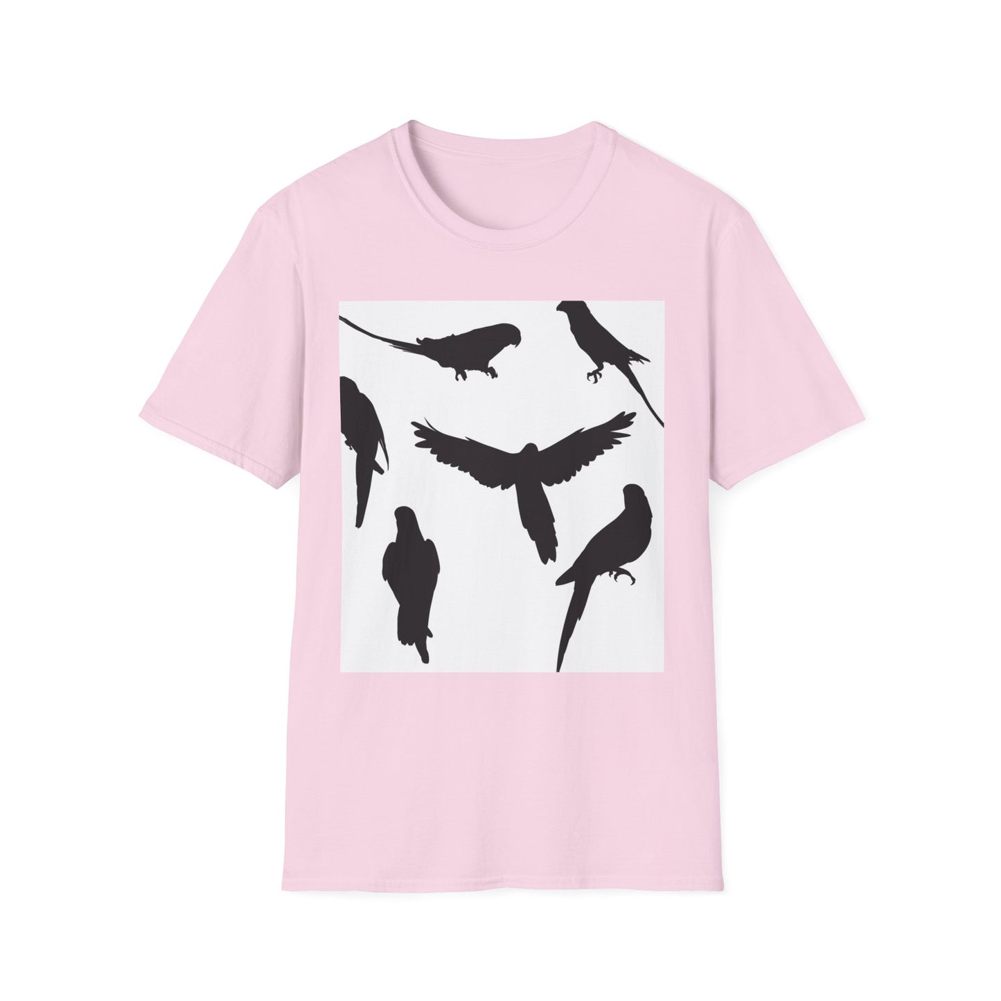 Minimalist Bird Silhouette Unisex Softstyle T-Shirt