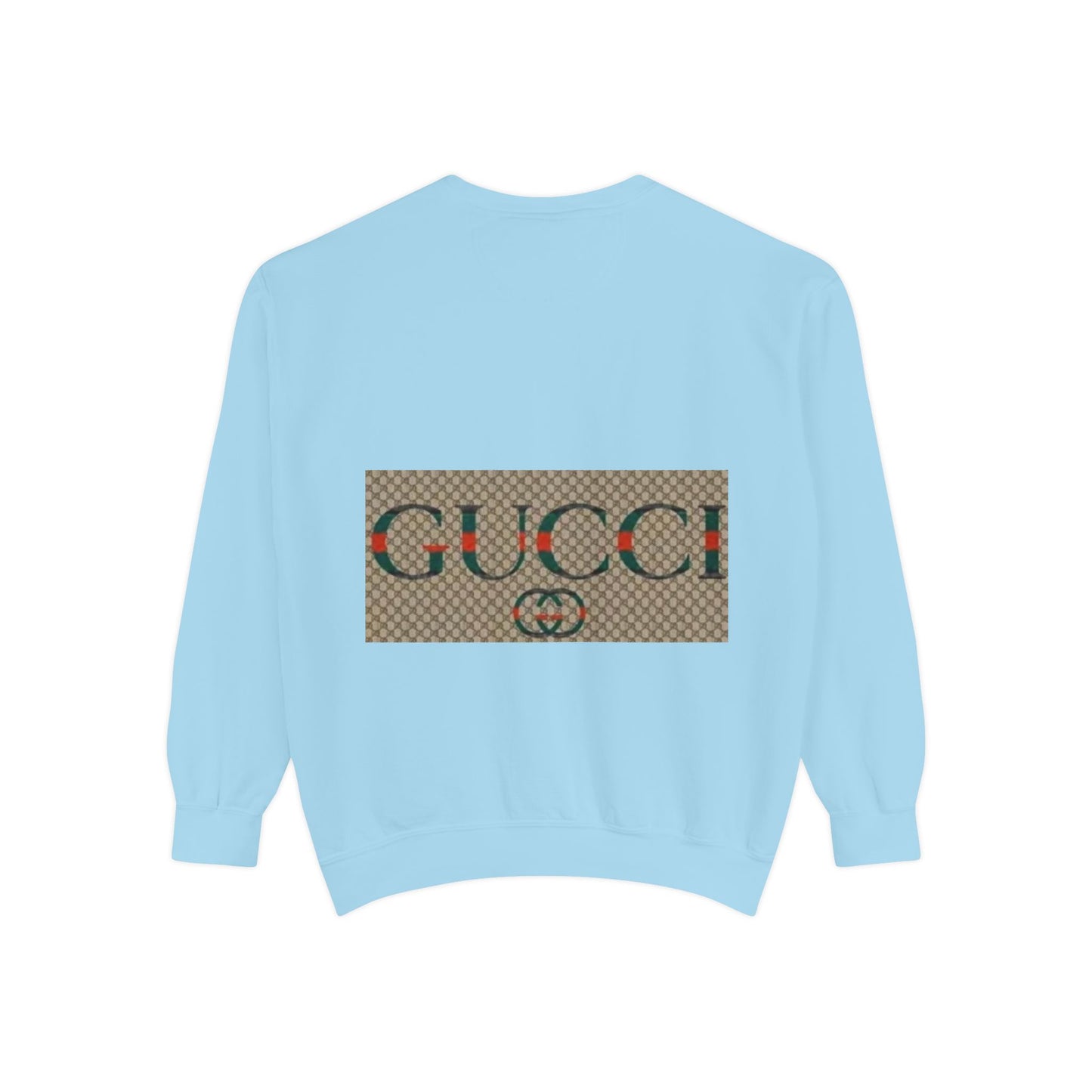 Fashionable Unisex Garment-Dyed Sweatshirt with GUCCI Design