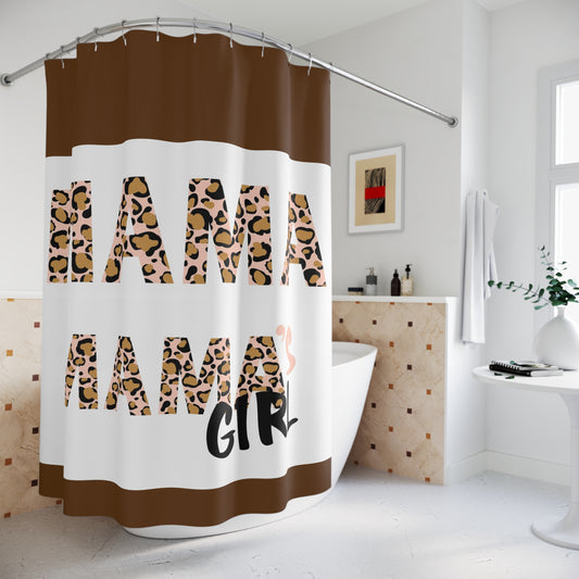 Mama's Girl Leopard Print Shower Curtain - Stylish Home Décor for Moms