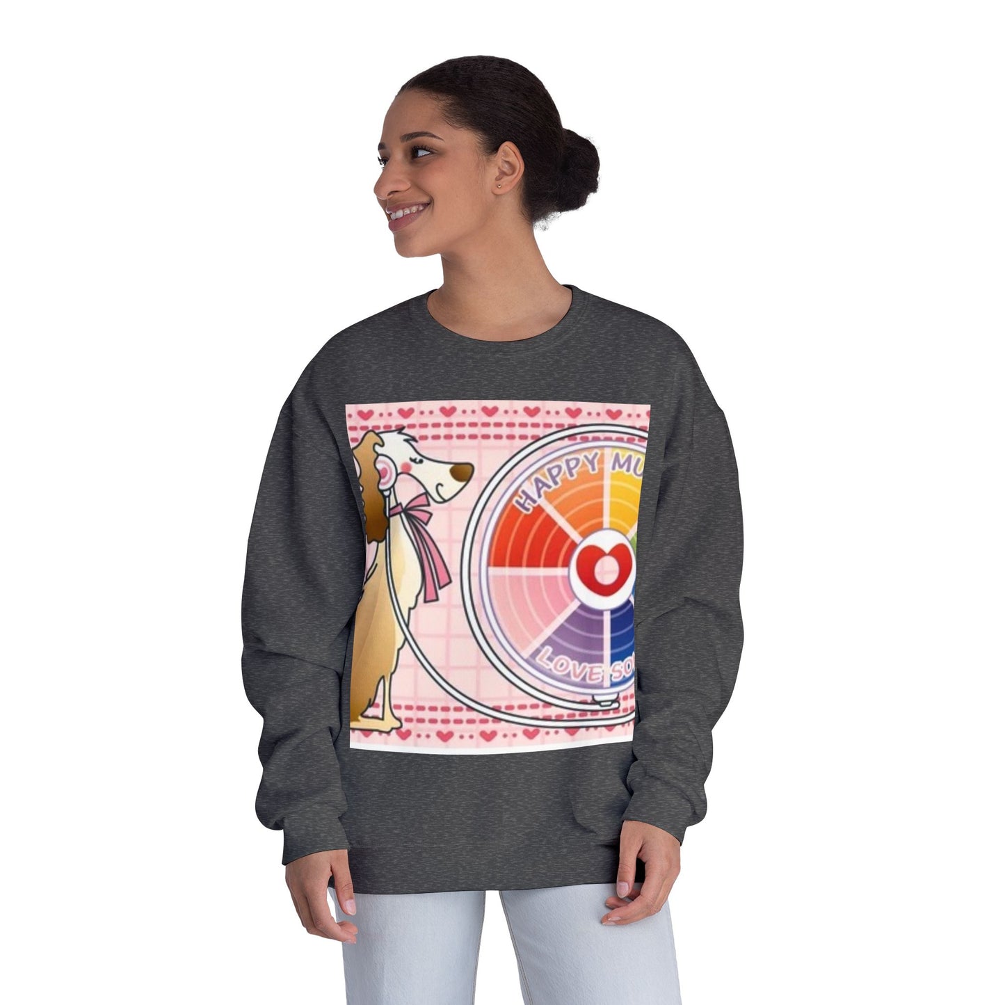 Happy Mood Love Sound Unisex Crewneck Sweatshirt